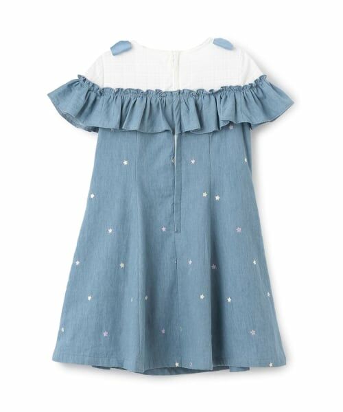 mezzo piano / メゾピアノ ミニ丈・ひざ丈ワンピース | 【人気商品再入荷】【直営店で取り扱い無し】星刺しゅうワンピース | 詳細1