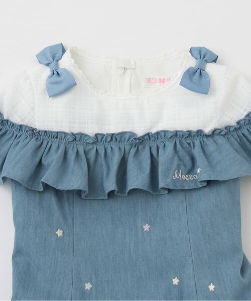 mezzo piano / メゾピアノ ミニ丈・ひざ丈ワンピース | 【人気商品再入荷】【直営店で取り扱い無し】星刺しゅうワンピース | 詳細2