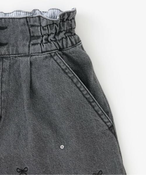 mezzo piano / メゾピアノ ショート・ハーフ・半端丈パンツ | 【人気商品再入荷】【直営店で取り扱い無し】リボン刺しゅうラインストーン　ショートパンツ | 詳細3