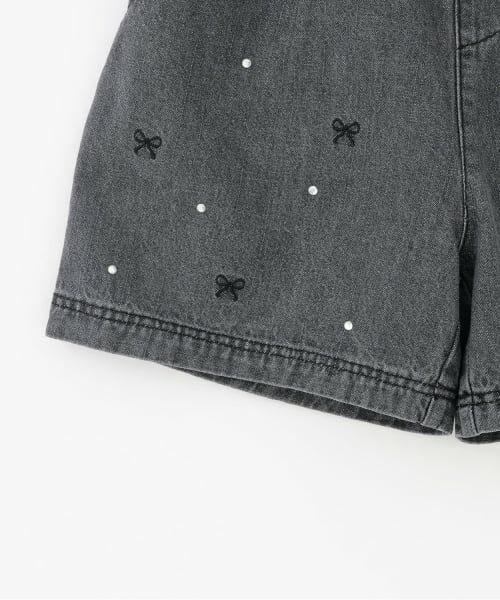 mezzo piano / メゾピアノ ショート・ハーフ・半端丈パンツ | 【人気商品再入荷】【直営店で取り扱い無し】リボン刺しゅうラインストーン　ショートパンツ | 詳細4