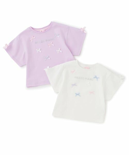 mezzo piano / メゾピアノ Tシャツ | 【人気商品再入荷】【直営店で取り扱い無し】ジェラートリボン　半袖Tシャツ | 詳細7