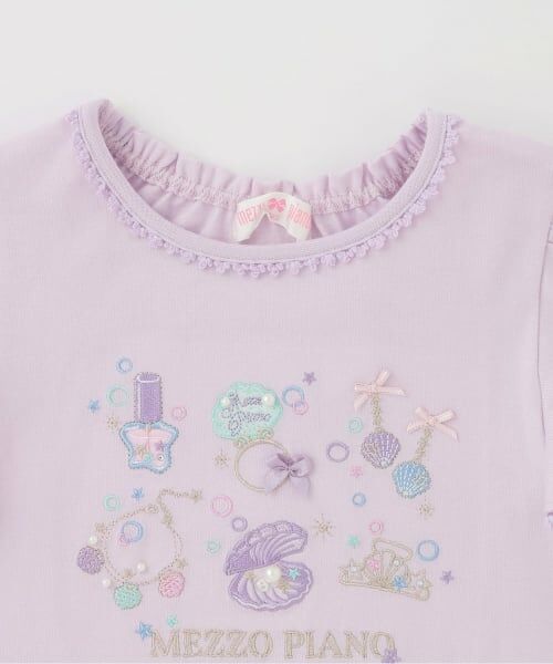 mezzo piano / メゾピアノ Tシャツ | 【人気商品再入荷】【直営店で取り扱い無し】シェルジュエリーアップリケ半袖Ｔシャツ | 詳細2