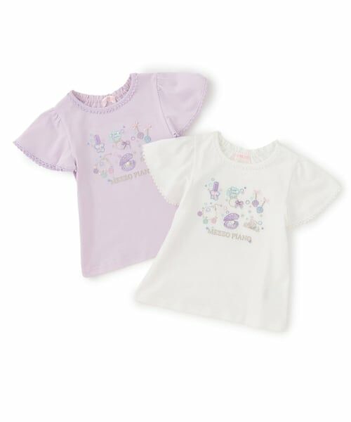 mezzo piano / メゾピアノ Tシャツ | 【人気商品再入荷】【直営店で取り扱い無し】シェルジュエリーアップリケ半袖Ｔシャツ | 詳細7