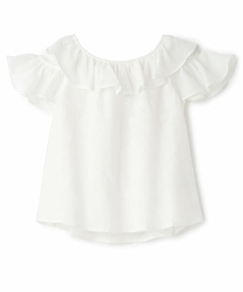 mezzo piano / メゾピアノ その他トップス | ☆彡シェル柄レースチュニック（オフ ホワイト）