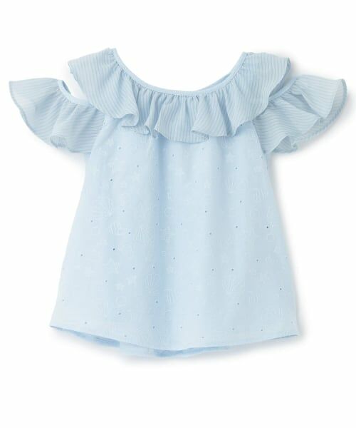 mezzo piano / メゾピアノ その他トップス | ☆彡シェル柄レースチュニック（サックス）