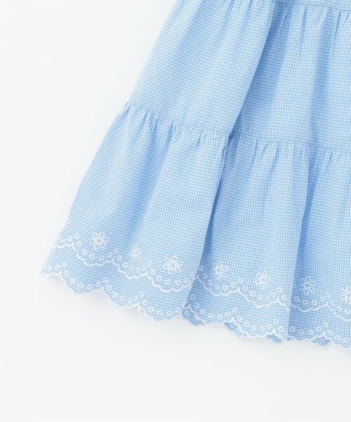 mezzo piano / メゾピアノ ミニ丈・ひざ丈ワンピース | 【人気商品再入荷】【直営店で取り扱い無し】カットワークギンガム　ドッキングワンピース | 詳細6