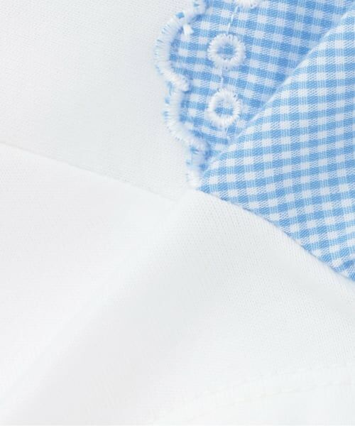 mezzo piano / メゾピアノ ミニ丈・ひざ丈ワンピース | 【人気商品再入荷】【直営店で取り扱い無し】カットワークギンガム　ドッキングワンピース | 詳細8