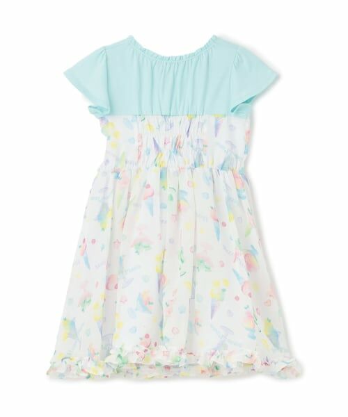 mezzo piano / メゾピアノ ミニ丈・ひざ丈ワンピース | 【人気商品再入荷】【直営店で取り扱い無し】フルーツシャーベット柄　ワンピース | 詳細1