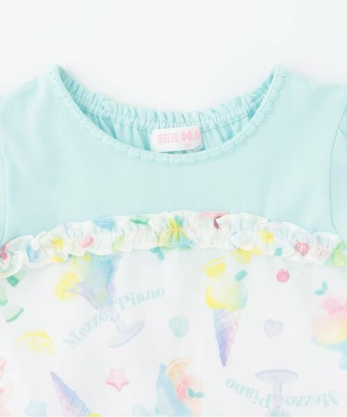 mezzo piano / メゾピアノ ミニ丈・ひざ丈ワンピース | 【人気商品再入荷】【直営店で取り扱い無し】フルーツシャーベット柄　ワンピース | 詳細2