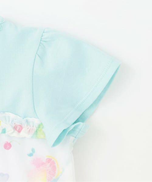 mezzo piano / メゾピアノ ミニ丈・ひざ丈ワンピース | 【人気商品再入荷】【直営店で取り扱い無し】フルーツシャーベット柄　ワンピース | 詳細3