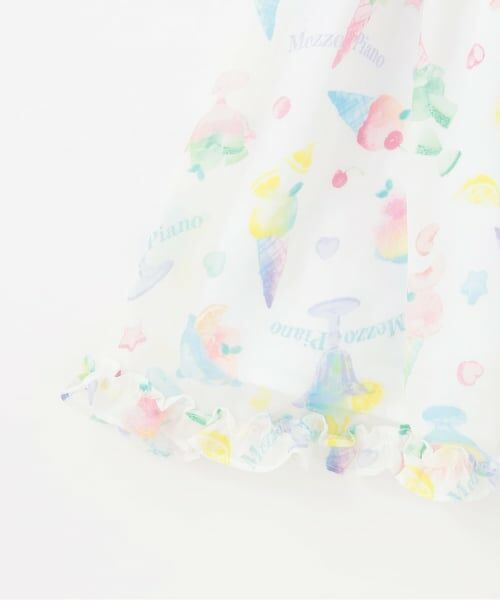 mezzo piano / メゾピアノ ミニ丈・ひざ丈ワンピース | 【人気商品再入荷】【直営店で取り扱い無し】フルーツシャーベット柄　ワンピース | 詳細4