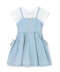 mezzo piano / メゾピアノ ミニ丈・ひざ丈ワンピース | 【人気商品再入荷】【直営店で取り扱い無し】フロントZIPキャミワンピース＆半袖Tシャツセット