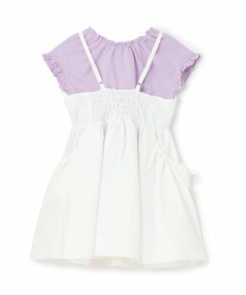 mezzo piano / メゾピアノ ミニ丈・ひざ丈ワンピース | 【人気商品再入荷】【直営店で取り扱い無し】フロントZIPキャミワンピース＆半袖Tシャツセット | 詳細1