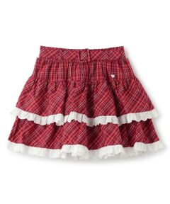 mezzo piano / メゾピアノ ミニ・ひざ丈スカート | チェックティアード　スカート