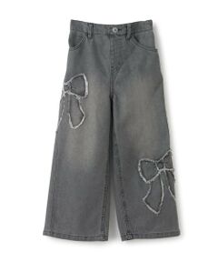mezzo piano / メゾピアノ その他パンツ | リボンアップリケ　デニムパンツ
