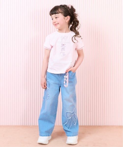 mezzo piano / メゾピアノ その他パンツ | リボンアップリケ　デニムパンツ【接触冷感】 | 詳細13