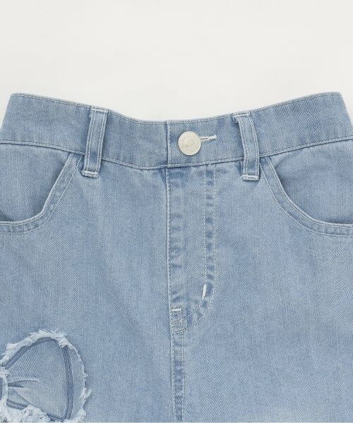 mezzo piano / メゾピアノ その他パンツ | リボンアップリケ　デニムパンツ | 詳細2