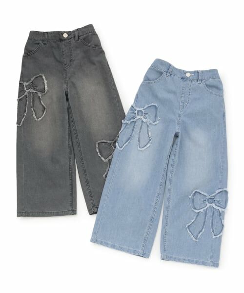 mezzo piano / メゾピアノ その他パンツ | リボンアップリケ　デニムパンツ | 詳細9