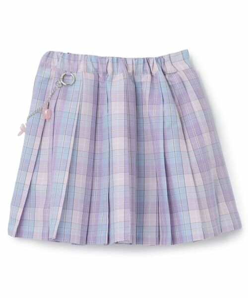 mezzo piano / メゾピアノ ショート・ハーフ・半端丈パンツ | チェーン飾りつき　プリーツスカパン | 詳細1