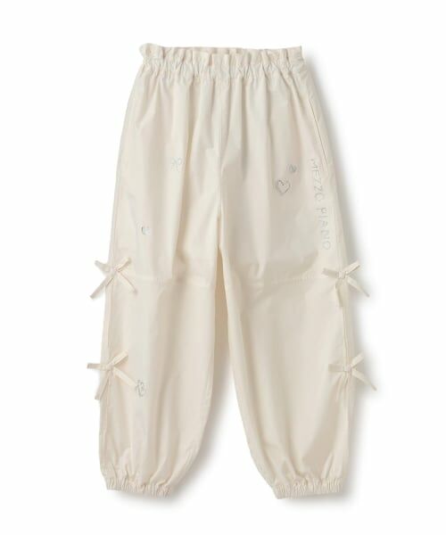 mezzo piano / メゾピアノ その他パンツ | キラキラモチーフ　サイドリボン　シャカパン（オフ ホワイト）