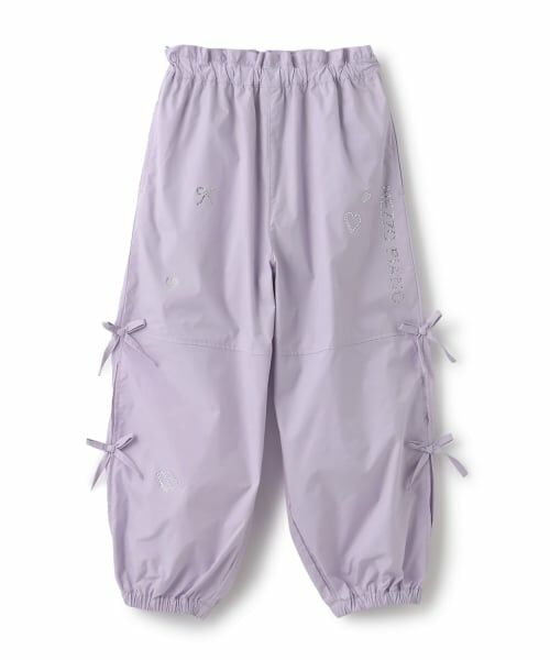mezzo piano / メゾピアノ その他パンツ | キラキラモチーフ　サイドリボン　シャカパン（ラベンダー）