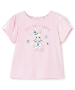 mezzo piano / メゾピアノ Tシャツ | ウサギ・ネコ　マリン半袖Tシャツ