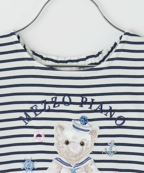 mezzo piano / メゾピアノ Tシャツ | ウサギ・ネコ マリン半袖Tシャツ | 詳細2