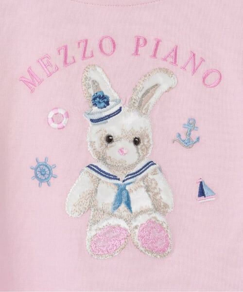 mezzo piano / メゾピアノ Tシャツ | ウサギ・ネコ マリン半袖Tシャツ | 詳細5