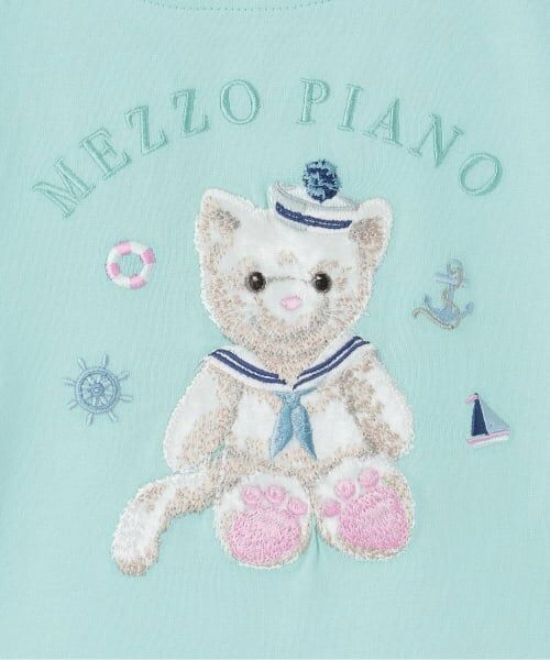 mezzo piano / メゾピアノ Tシャツ | ウサギ・ネコ マリン半袖Tシャツ | 詳細6