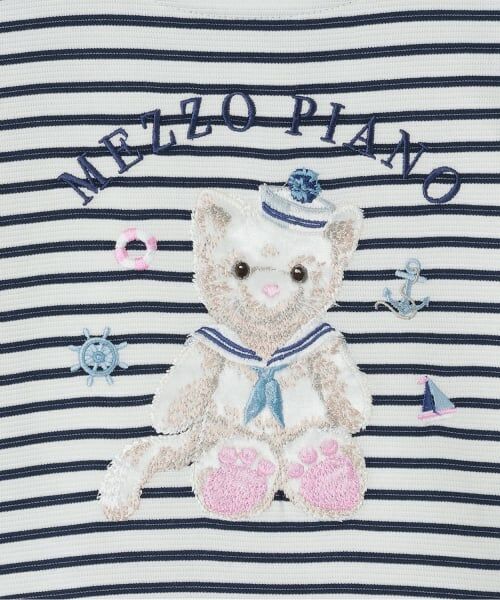 mezzo piano / メゾピアノ Tシャツ | ウサギ・ネコ マリン半袖Tシャツ | 詳細7