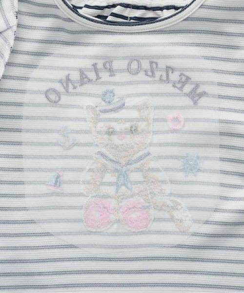 mezzo piano / メゾピアノ Tシャツ | ウサギ・ネコ マリン半袖Tシャツ | 詳細8