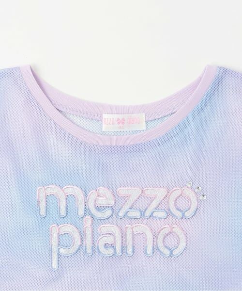 mezzo piano / メゾピアノ Tシャツ | 肩開きメッシュTシャツ　＆タンクトップセット | 詳細3