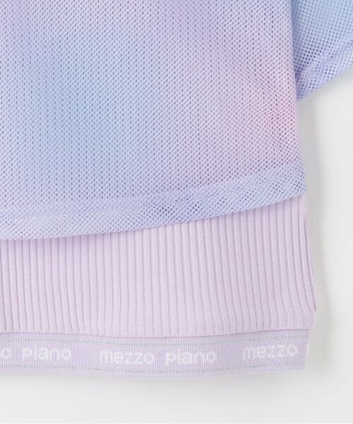 mezzo piano / メゾピアノ Tシャツ | 肩開きメッシュTシャツ　＆タンクトップセット | 詳細6