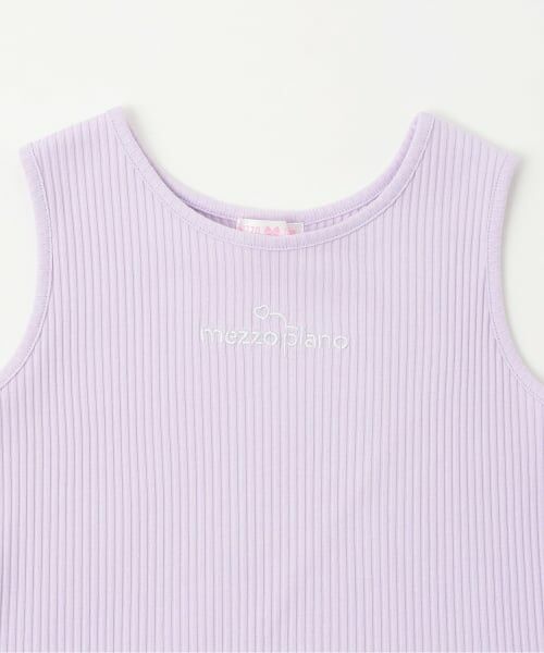 mezzo piano / メゾピアノ Tシャツ | 肩開きメッシュTシャツ　＆タンクトップセット | 詳細7
