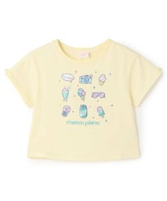 mezzo piano / メゾピアノ Tシャツ | ファンシーポップ刺しゅう　半袖Tシャツ