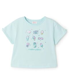 mezzo piano / メゾピアノ Tシャツ | ファンシーポップ刺しゅう　半袖Tシャツ