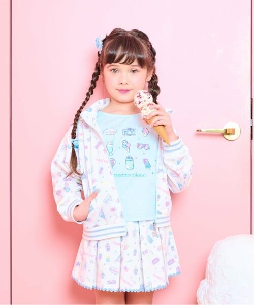 mezzo piano / メゾピアノ Tシャツ | ファンシーポップ刺しゅう 半袖Tシャツ【接触冷感】 | 詳細12