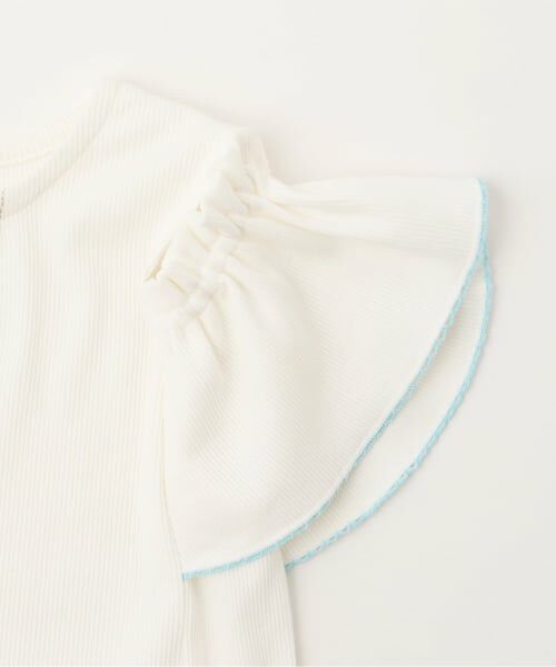 mezzo piano / メゾピアノ Tシャツ | ネックレス刺しゅう　肩開き2way　半袖Tシャツ | 詳細5