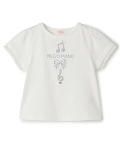 mezzo piano / メゾピアノ Tシャツ | ラインストーンモチーフ　半袖Tシャツ