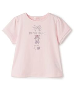 mezzo piano / メゾピアノ Tシャツ | ラインストーンモチーフ　半袖Tシャツ