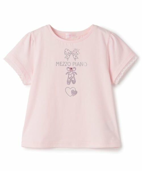 mezzo piano / メゾピアノ Tシャツ | ラインストーンモチーフ 半袖Tシャツ | 詳細12
