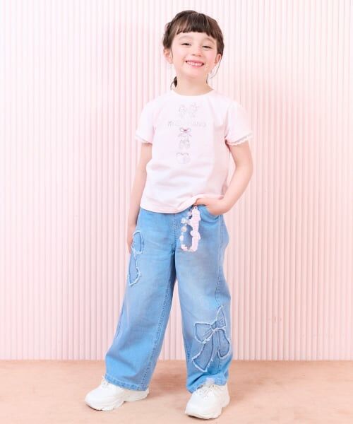mezzo piano / メゾピアノ Tシャツ | ラインストーンモチーフ 半袖Tシャツ | 詳細13