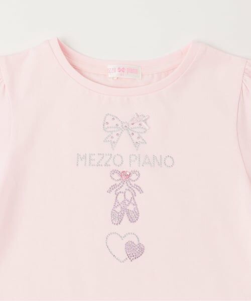 mezzo piano / メゾピアノ Tシャツ | ラインストーンモチーフ　半袖Tシャツ | 詳細2