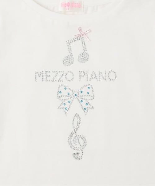 mezzo piano / メゾピアノ Tシャツ | ラインストーンモチーフ　半袖Tシャツ | 詳細3