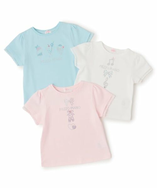 mezzo piano / メゾピアノ Tシャツ | ラインストーンモチーフ　半袖Tシャツ | 詳細9