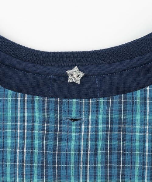 mezzo piano / メゾピアノ Tシャツ | チェックセーラー衿つき　半袖Tシャツ | 詳細4