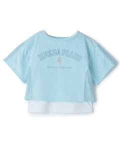mezzo piano / メゾピアノ Tシャツ | メッシュ切替Tシャツ　＆タンクトップセット