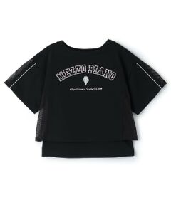 mezzo piano / メゾピアノ Tシャツ | メッシュ切替Tシャツ　＆タンクトップセット