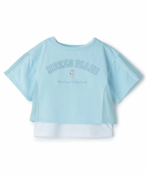 mezzo piano / メゾピアノ Tシャツ | メッシュ切替Tシャツ &タンクトップセット【遮熱・接触冷感・吸水速乾・UVカット】 | 詳細16