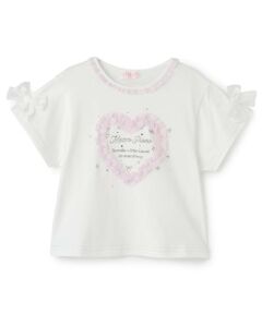 mezzo piano / メゾピアノ Tシャツ | ハートレース　半袖Tシャツ